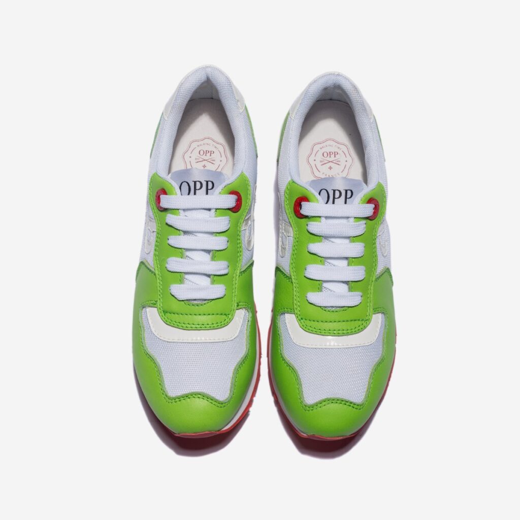 Women Lace-Up Suede Sneakers Green - OPP Official Store