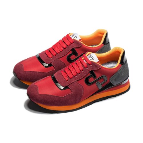 Lace-Up Suede Sneakers Red - OPP Official Store