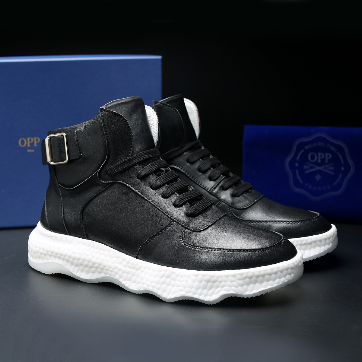 Men High-Top Shoes Black – OPP Official Store