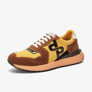 Lace-Up Suede Sneakers Yellow - OPP Official Store